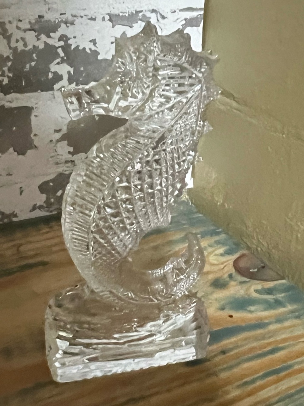 WATERFORD Crystal Seahorse Paperweight